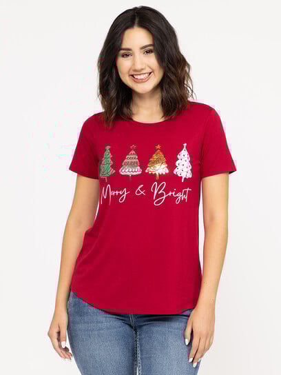 Women's Merry & Bright Crew Neck Tee Women's Merry & Bright Crew Neck Tee