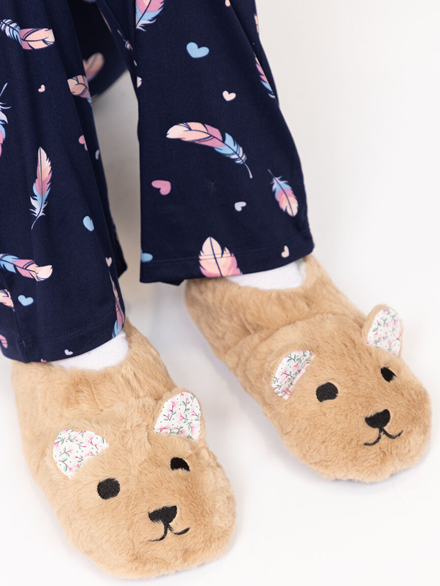 Women's Brown Bear Slippers