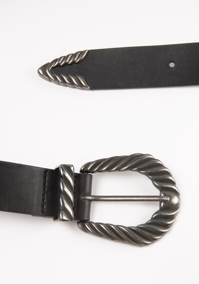 Women's Black Vintage Western Belt Women's Black Vintage Western Belt Image 4