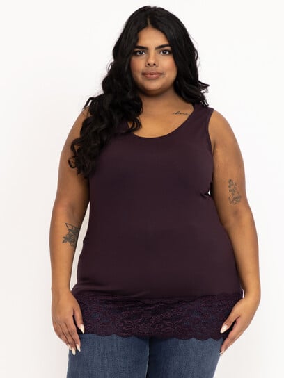 Women's Lace Trim Tunic Tank Women's Lace Trim Tunic Tank