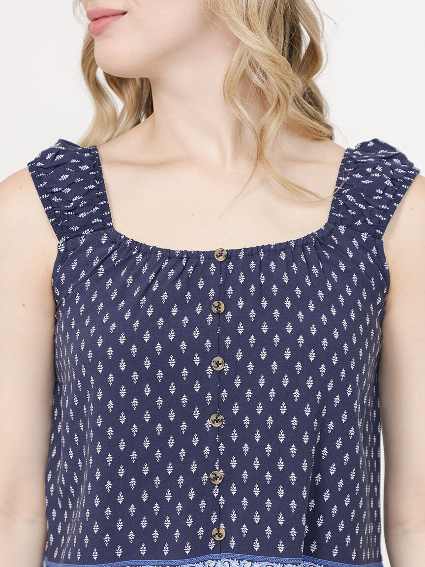 Women's Border Print Tank