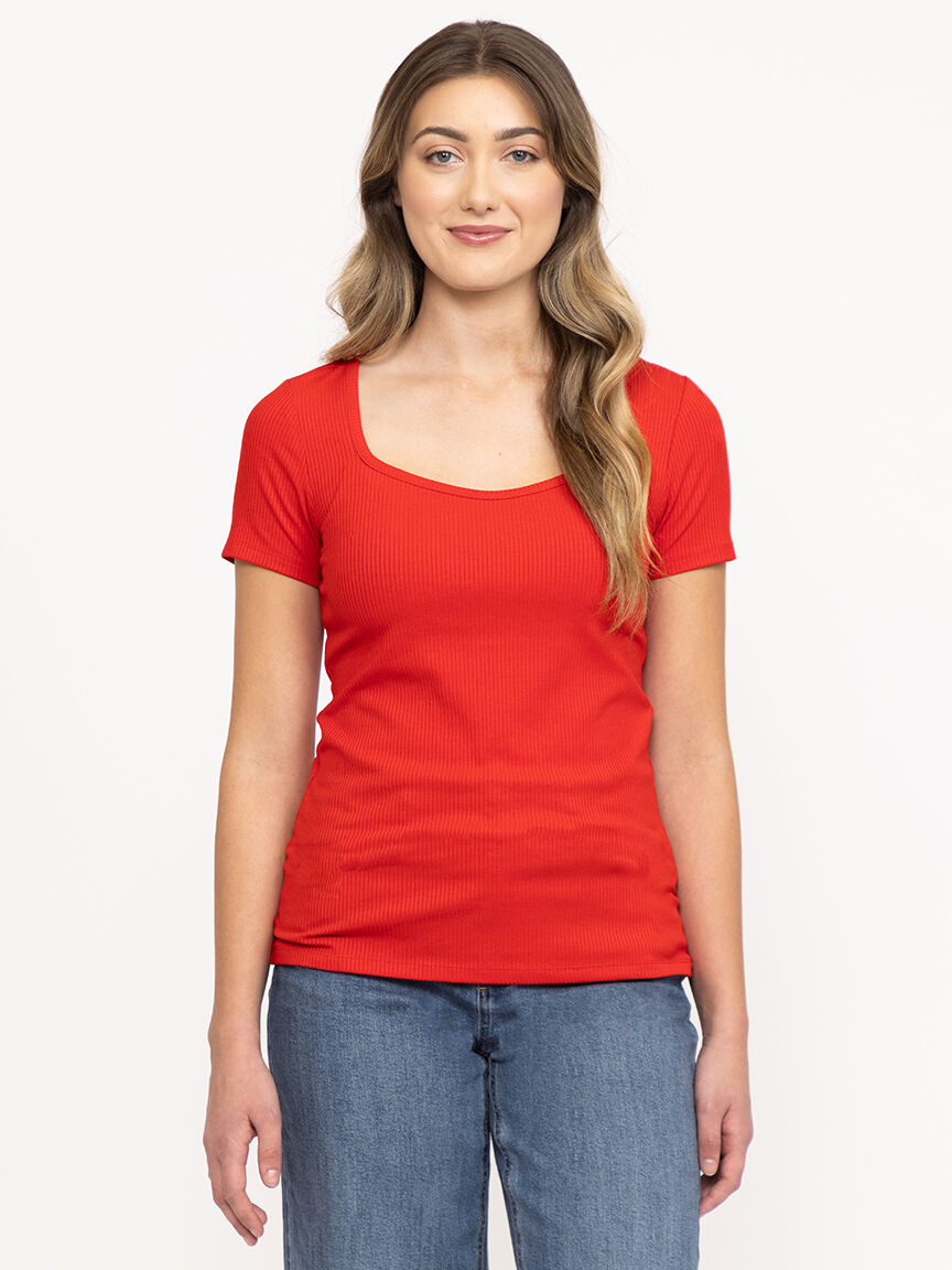 Women's Rib Sweetheart Tee