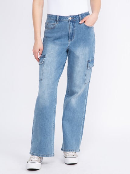 Women's High Rise 90's Loose Cargo Jeans Image 2