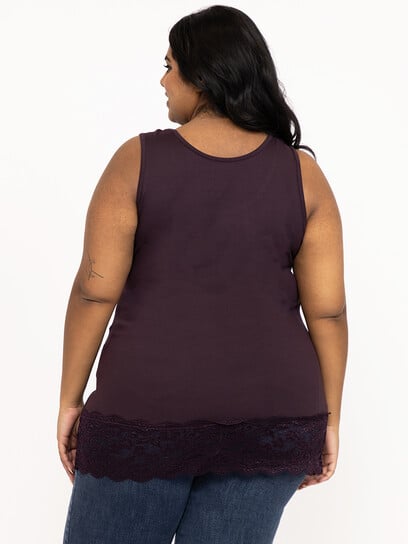 Women's Lace Trim Tunic Tank Women's Lace Trim Tunic Tank