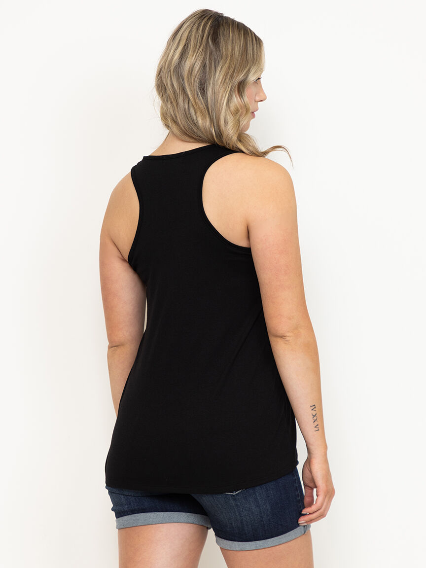 Women's Rainbow Feather Racerback Tank