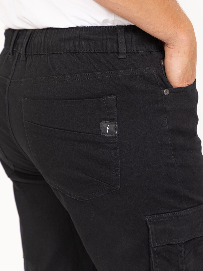 Men's Black Cargo Sneaker Pant