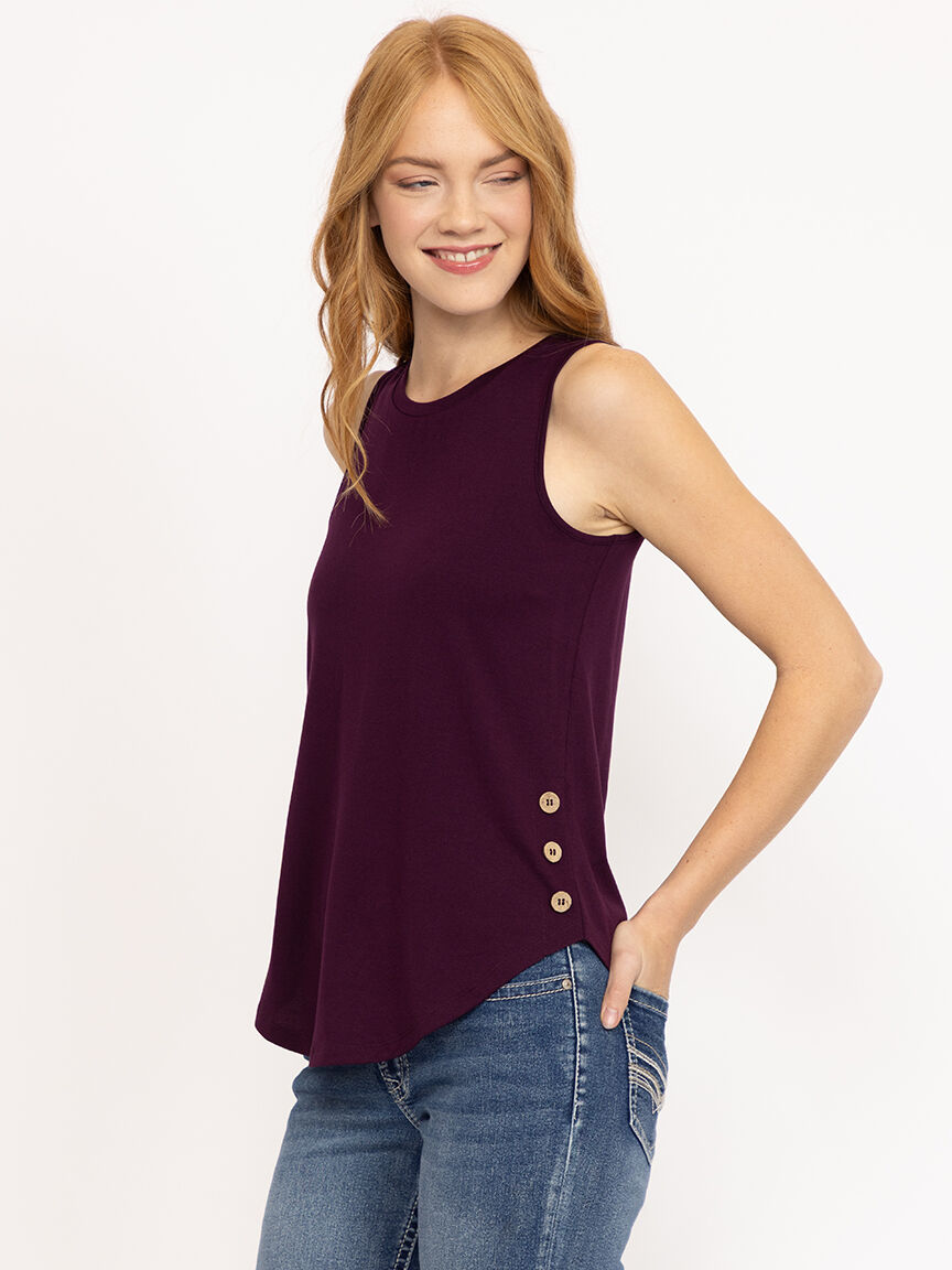 Women's Side Button Tank