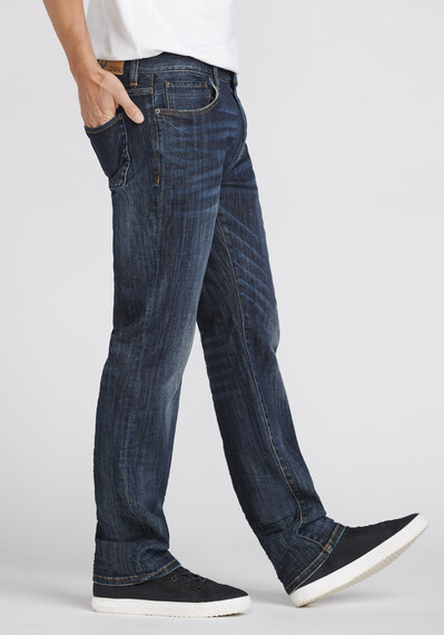 Men's Dark Wash Slim Straight Jeans Image 3