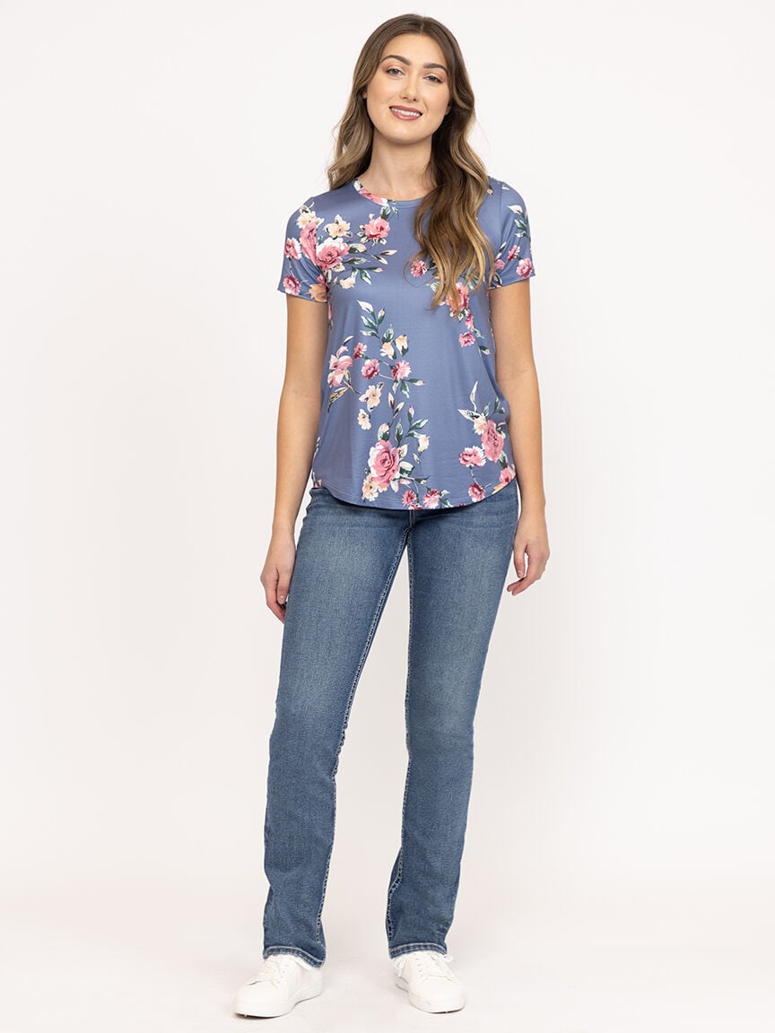 Women's Floral Crew Neck Tee