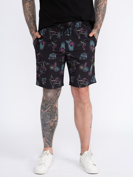 Men's Printed Tropical Hybrid Shorts Image 2