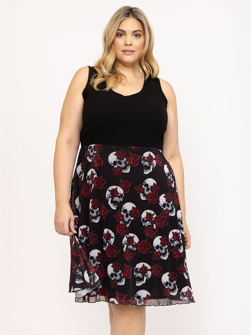 Women's Skull Skater Dress
