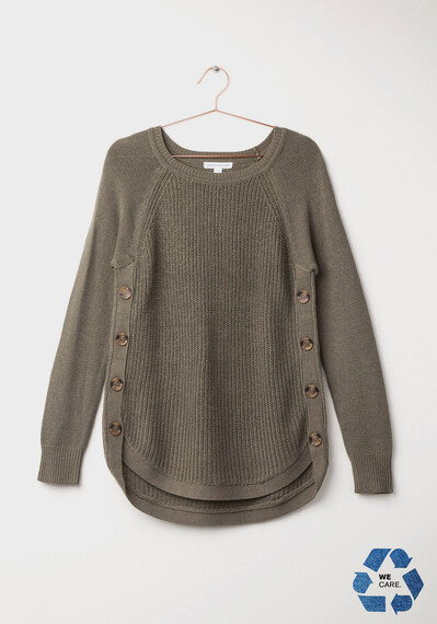 Women's Side Button Sweater Image 5