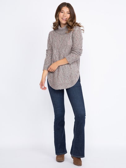 Women's Cowl Neck Tunic Sweater