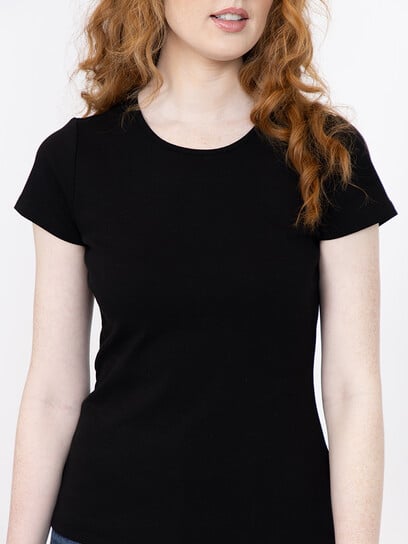 Women's Ribbed Crew Neck Tee Women's Ribbed Crew Neck Tee