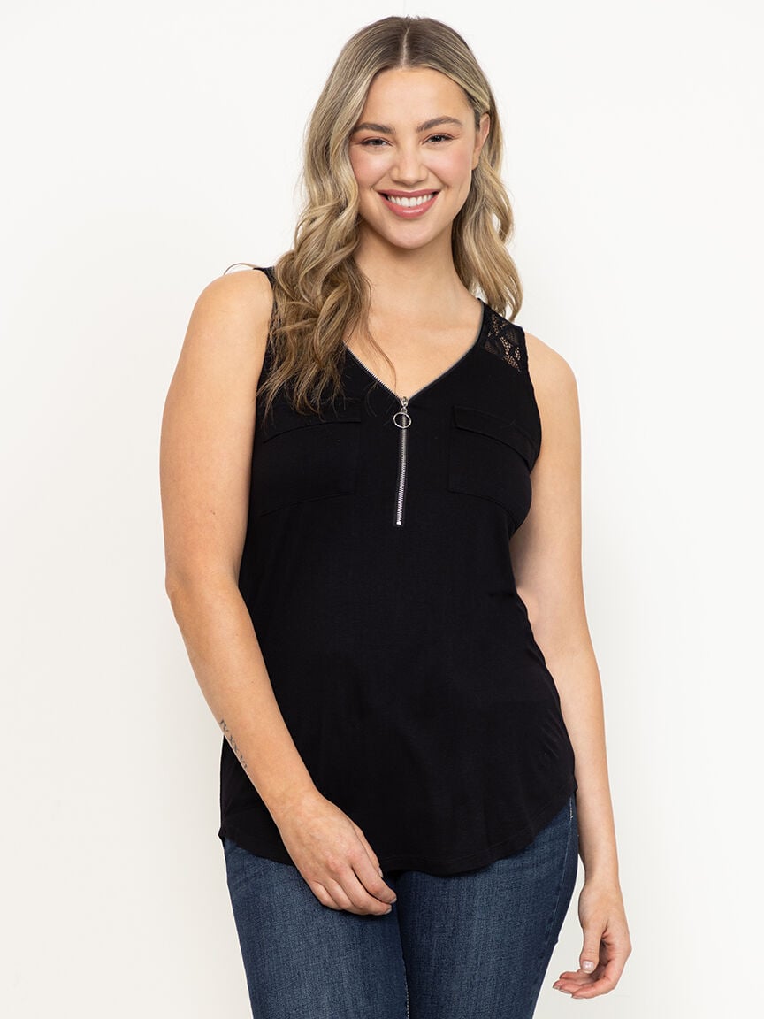 Women's Half Zip Tank