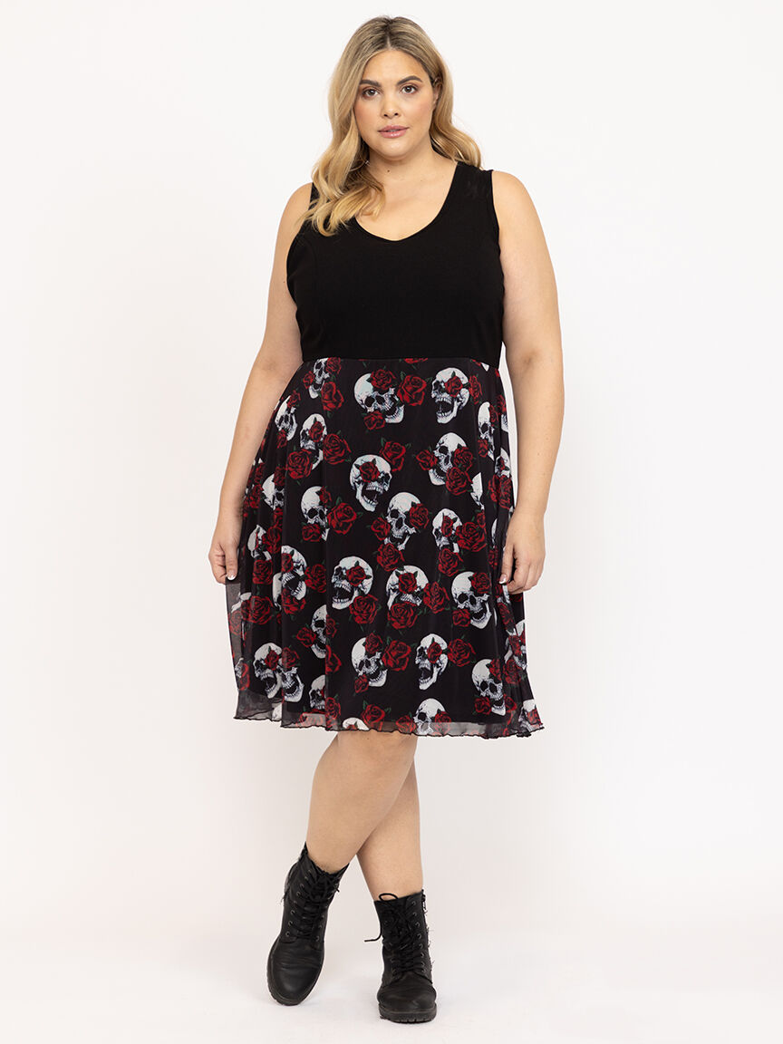 Women's Skull Skater Dress