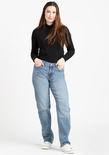 Women's 90's Straight Jeans, MEDIUM WASH