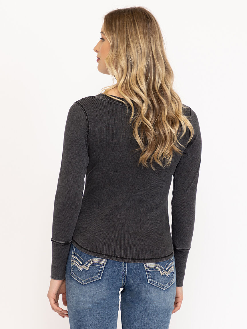 Women's Washed Long Sleeve Tee