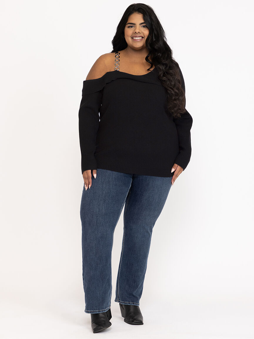 Women's Cold Shoulder Sweater