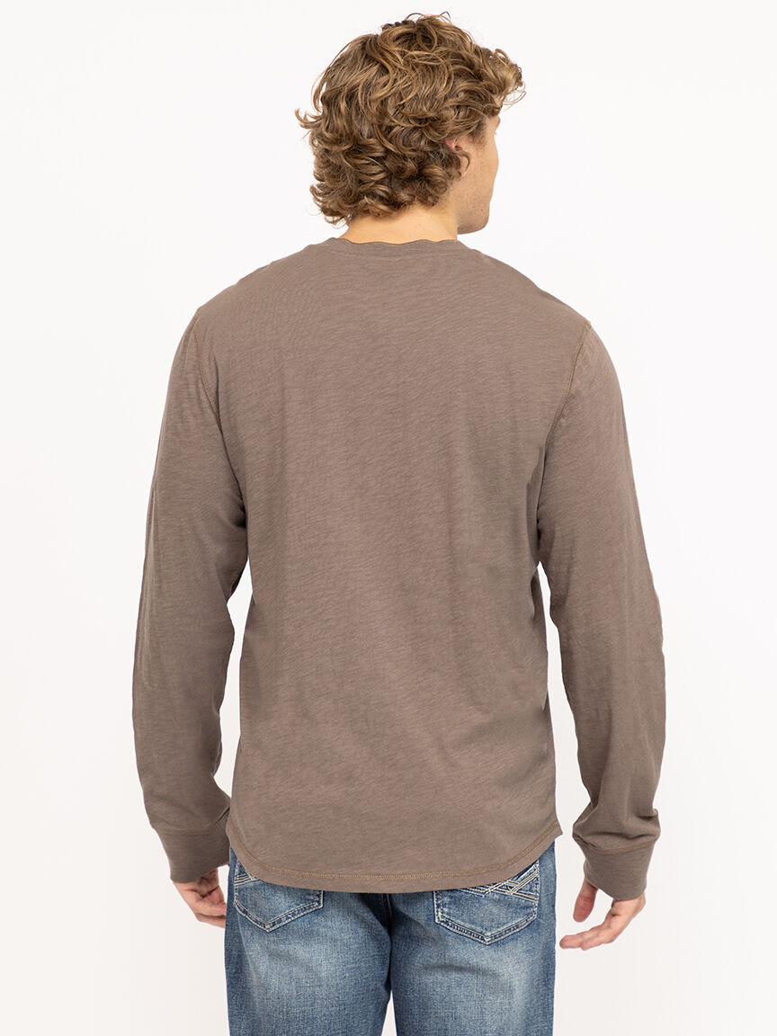 Men's Washed Henley Tee