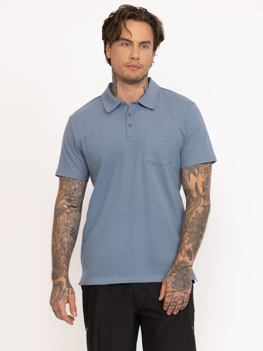 Men's Washed Polo Tee