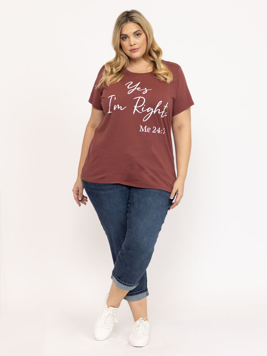 Women's Yes I'm Right Relaxed Tee