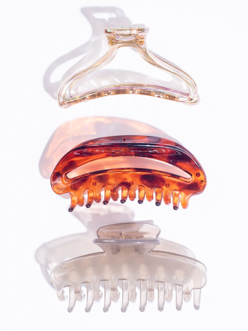 3Pk Medium Hair Claw