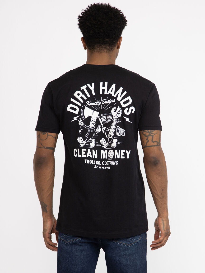 トップス vaultroom TROLL CREWNECK Men's Dirty Hands Clean Money Wrench Tee Warehouse One
