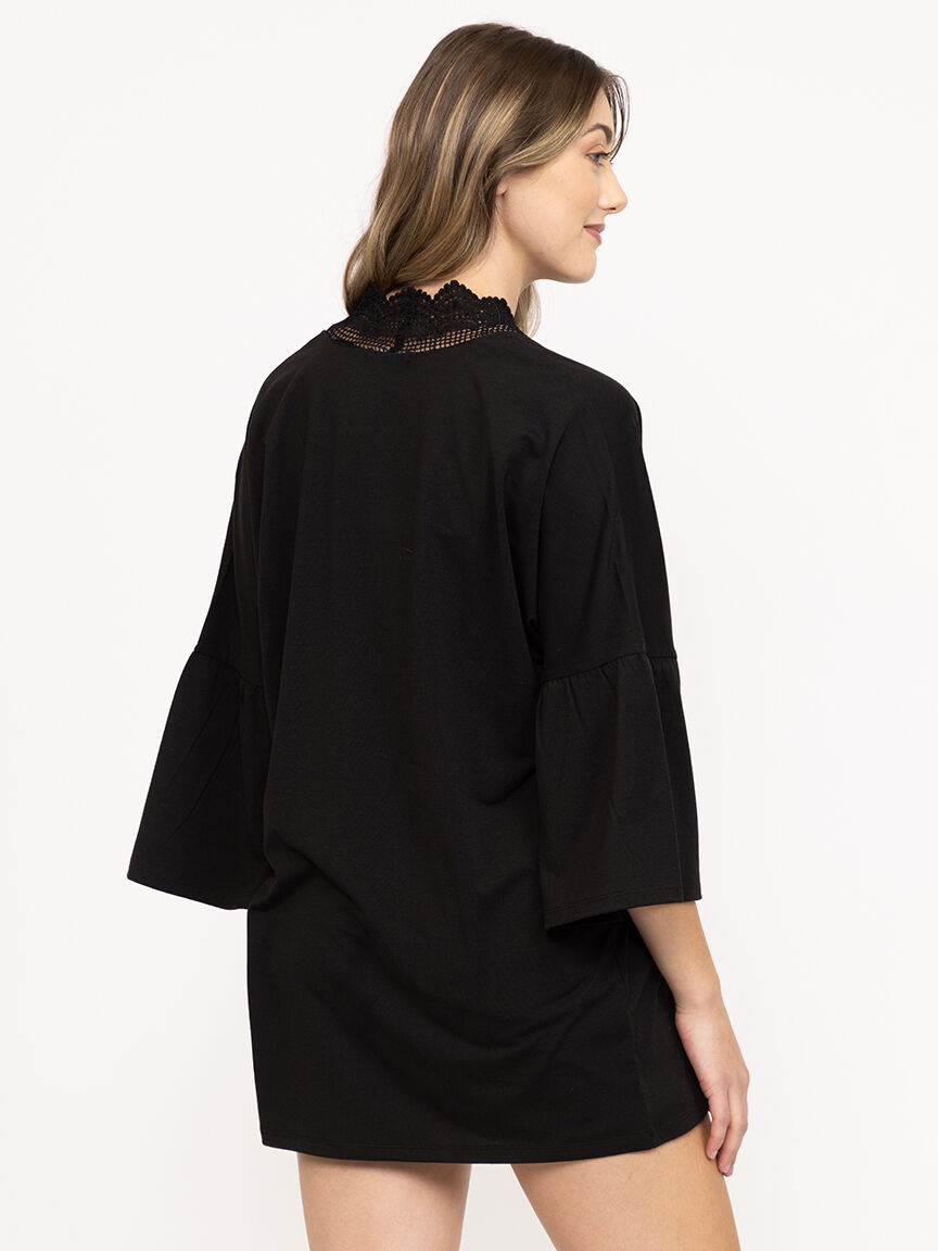 Women's Crochet Trim Cardigan