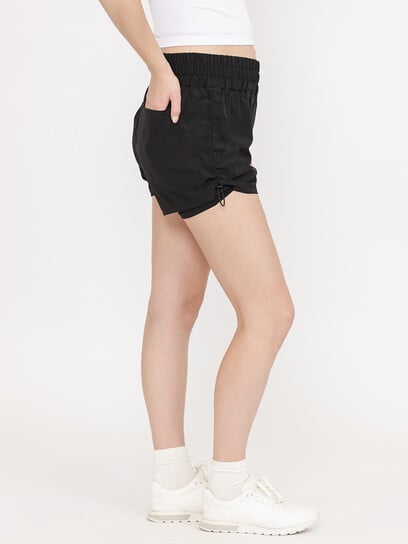 Women's Ruched Hybrid 2-in-1 Shorts Women's Ruched Hybrid 2-in-1 Shorts
