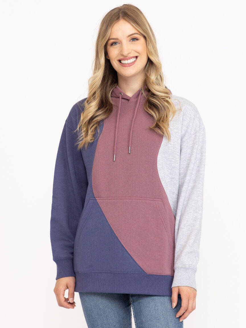 Women's Swirl Colour Block Hoodie