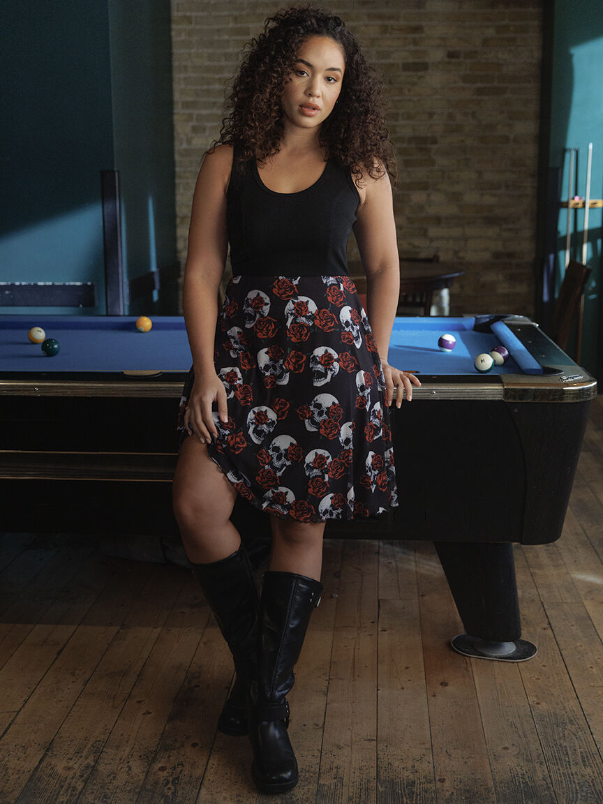 Women's Skull Skater Dress