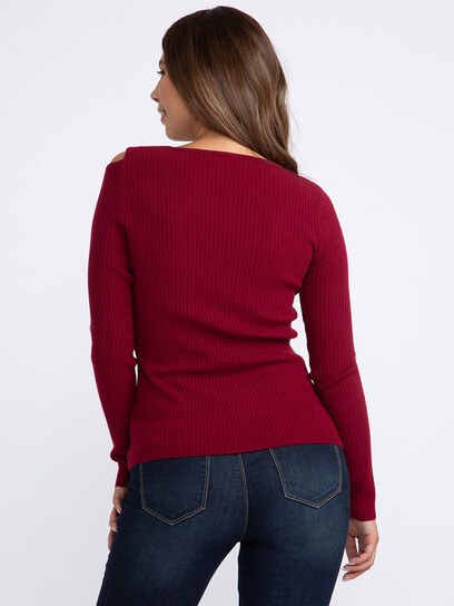 Women's Cut-Out Neck Sweater