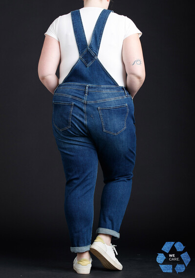 Women's Slouchy Cuffed Overall Jeans Image 3