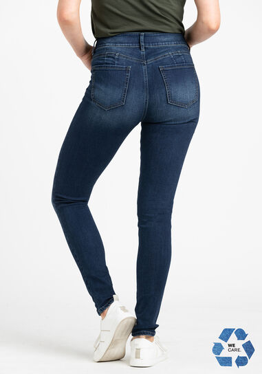 Women's 2 Button Destroyed Skinny Jeans