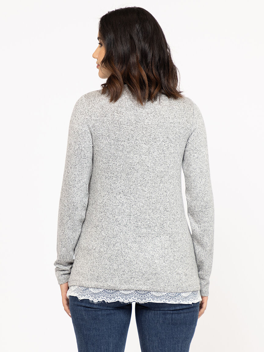 Women's Lace Botton Top