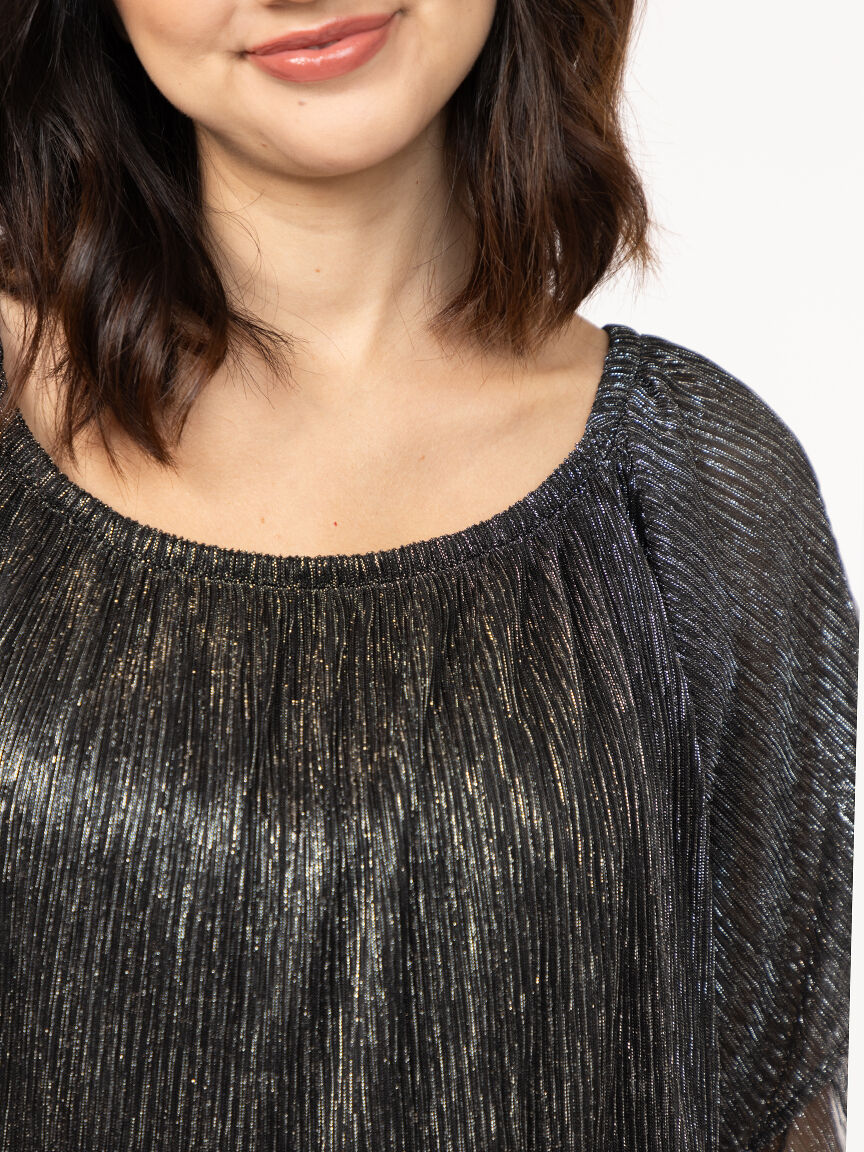 Women's  Shimmer Peasant Top