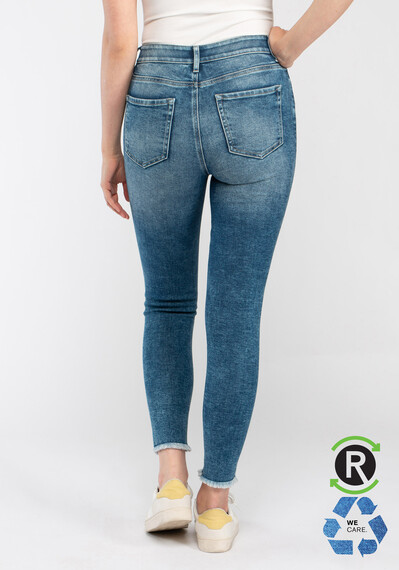 Women's High Rise Destroyed Ankle Skinny Jeans Image 2