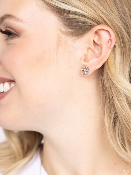 Women's Dainty Snowflake Stud Earrings Women's Dainty Snowflake Stud Earrings Image 5