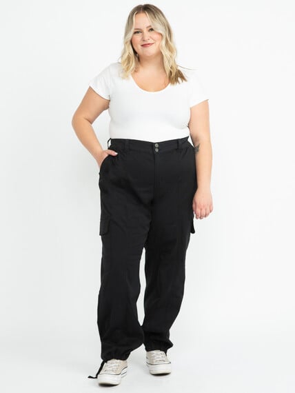 Women's Plus 2 Button Baggy Cargo Pants Women's Plus 2 Button Baggy Cargo Pants Image 5