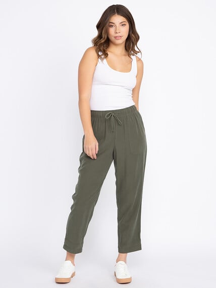 Women's Soft Pull-on Utility Cropped Weekender Pants Women's Soft Pull-on Utility Cropped Weekender Pants Image 1