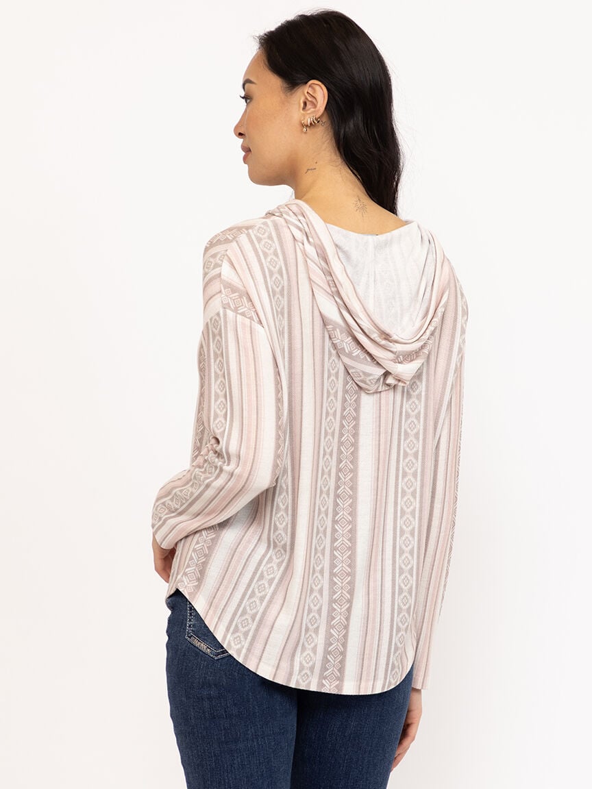Women's Boho Stripe Hoodie