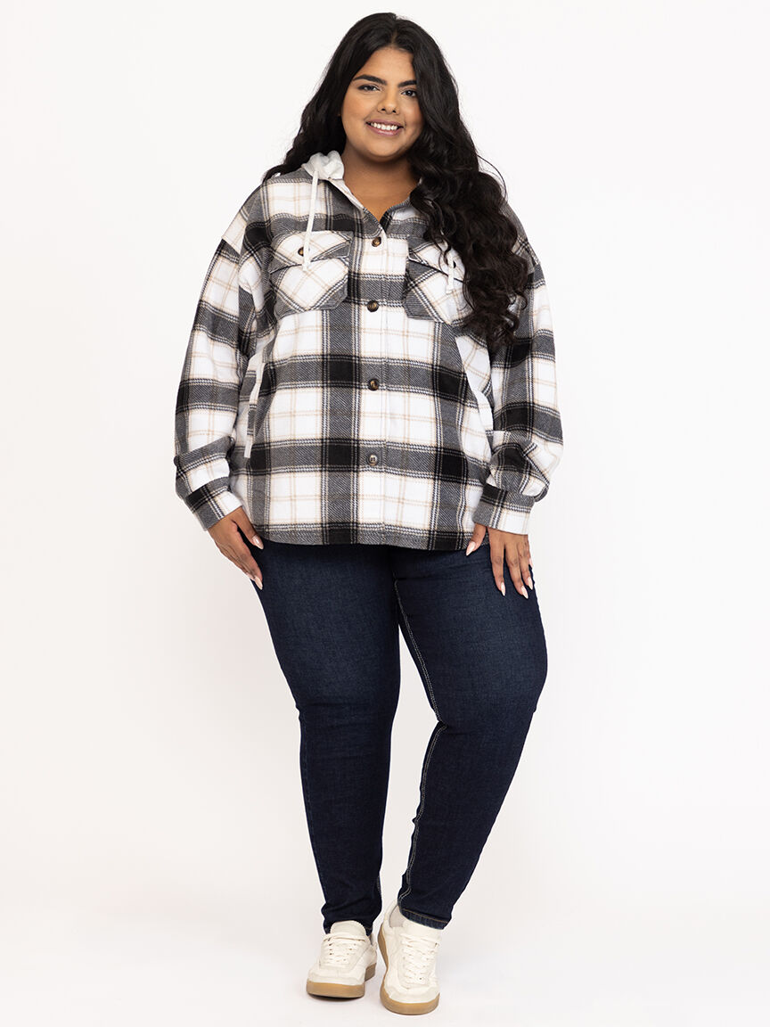Women's Polar Fleece Plaid Shirt