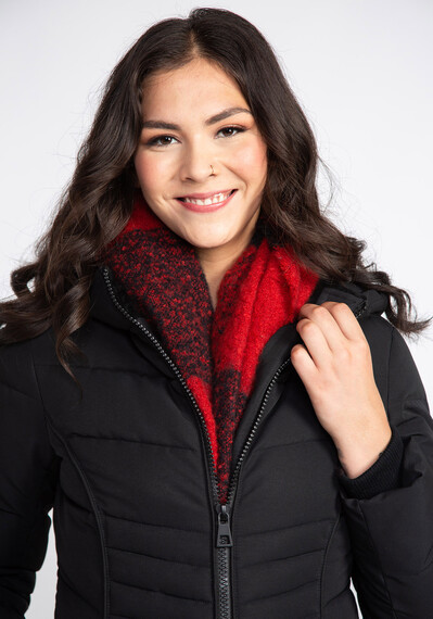 Women's Buffalo Plaid Fringe Scarf Women's Buffalo Plaid Fringe Scarf Image 3
