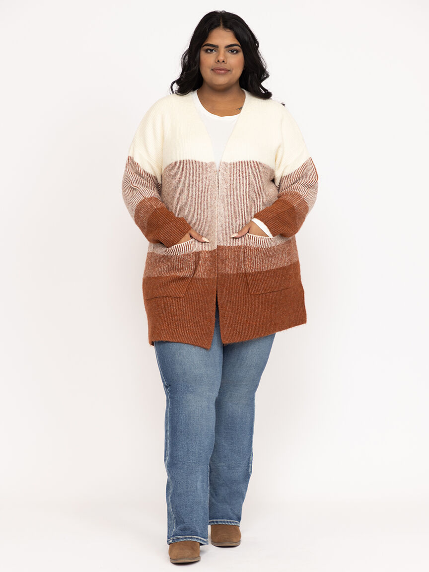 Women's Colour Block Cardigan