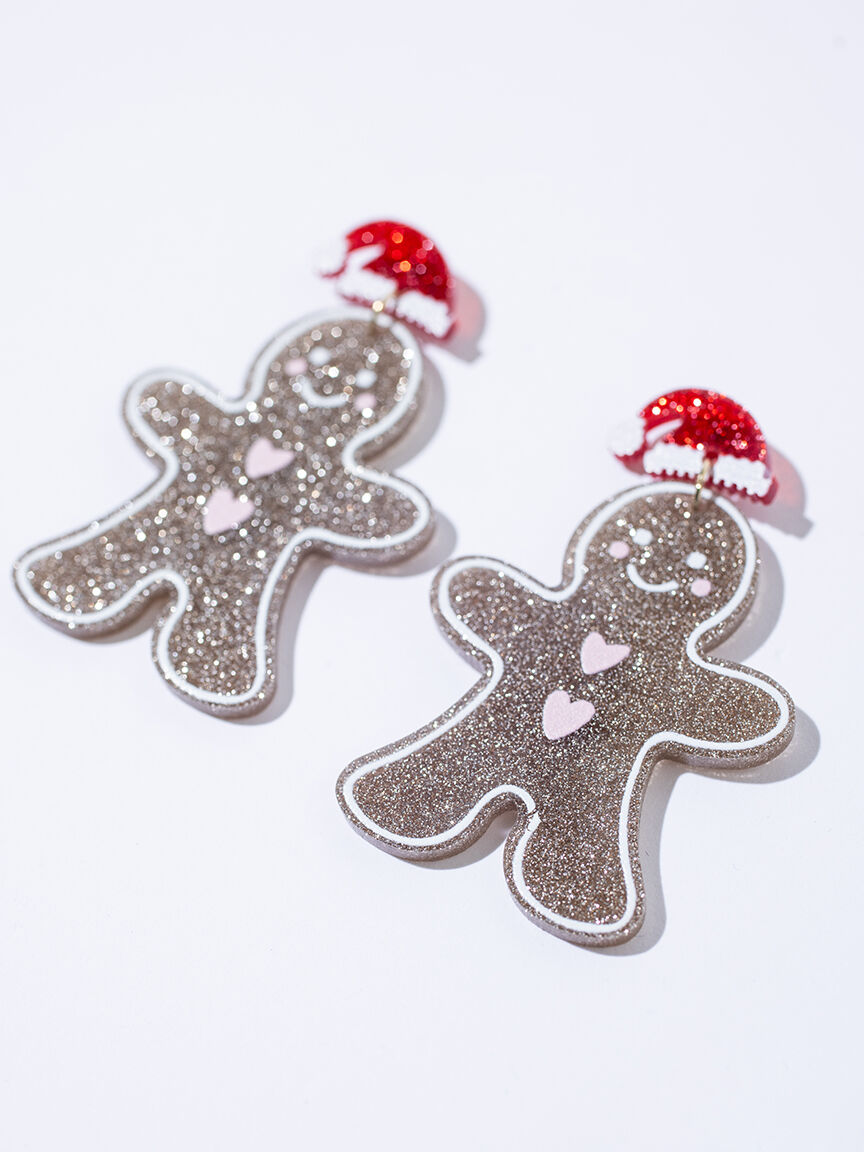 Women's Gingerbread Man Earrings