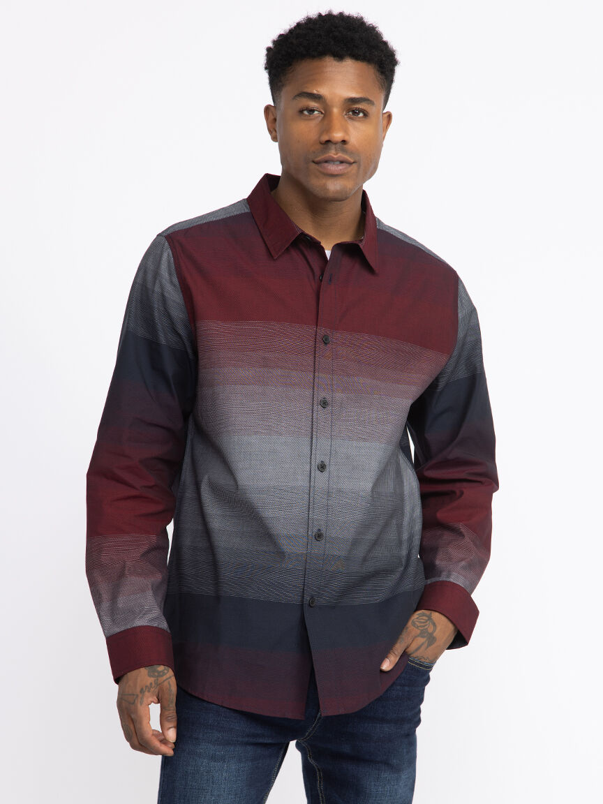 Men's Striped Ombre Shirt Warehouse One