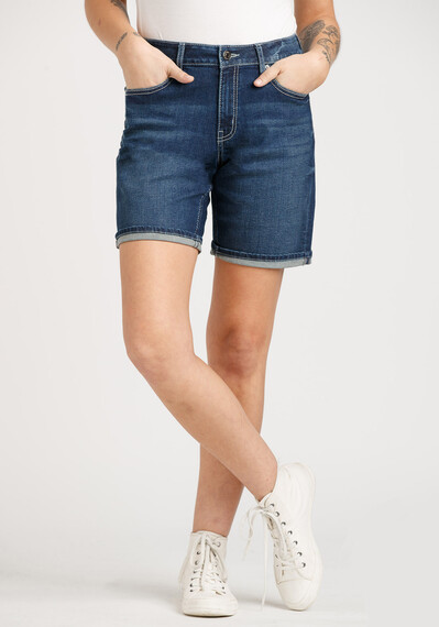 Women's Cuffed Bermuda Jean Short Women's Cuffed Bermuda Jean Short Image 1