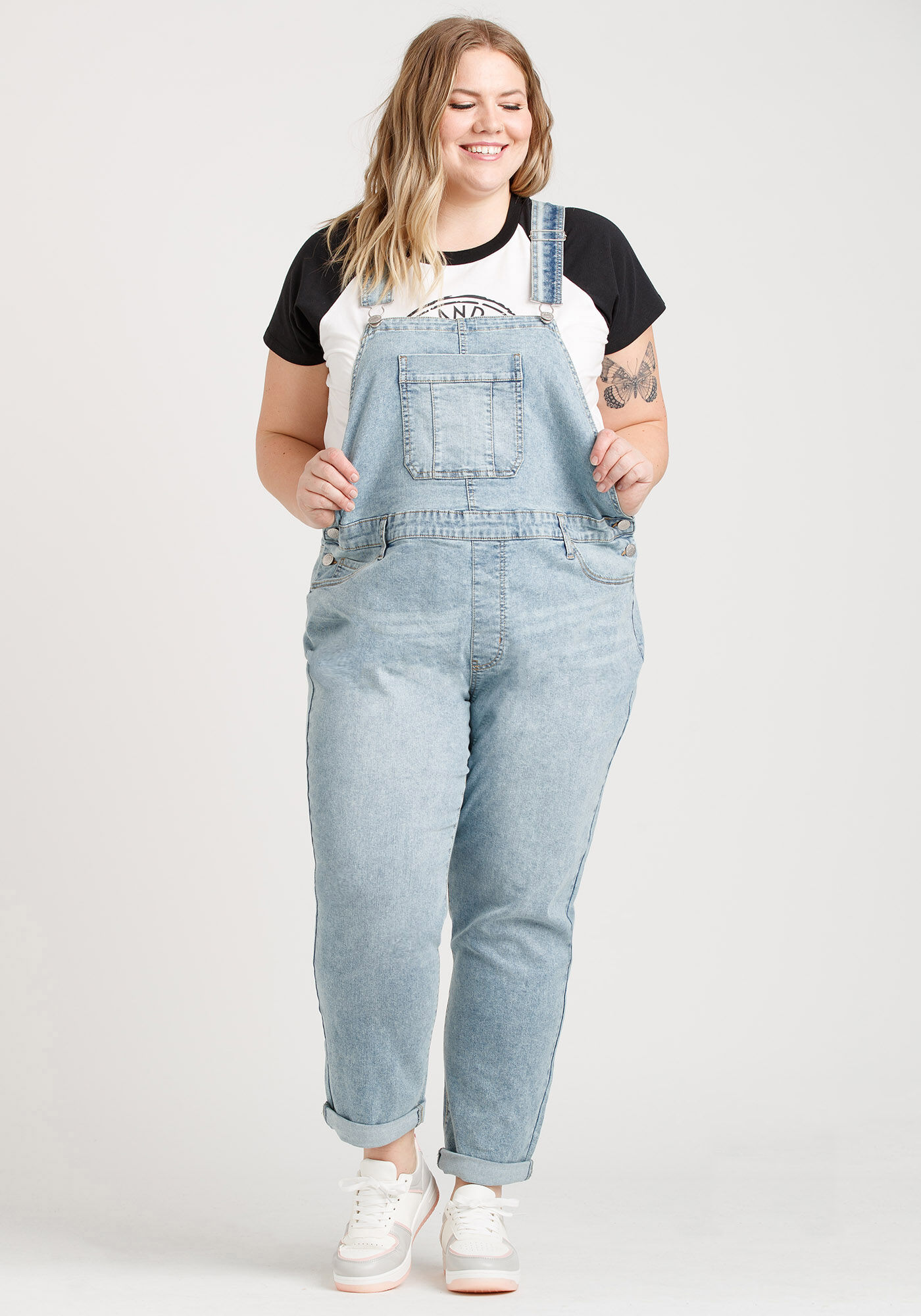Plus size sales boyfriend overalls