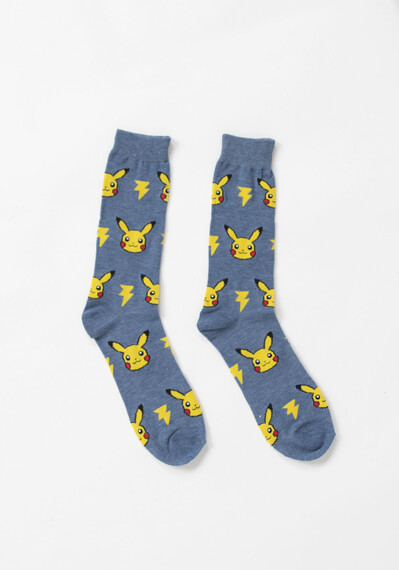 Men's Single Pokemon Crew Socks Image 1